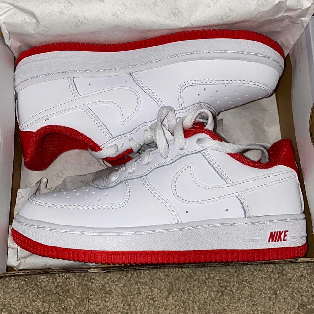 Nike Air Force 1 Low White University Red(PS)